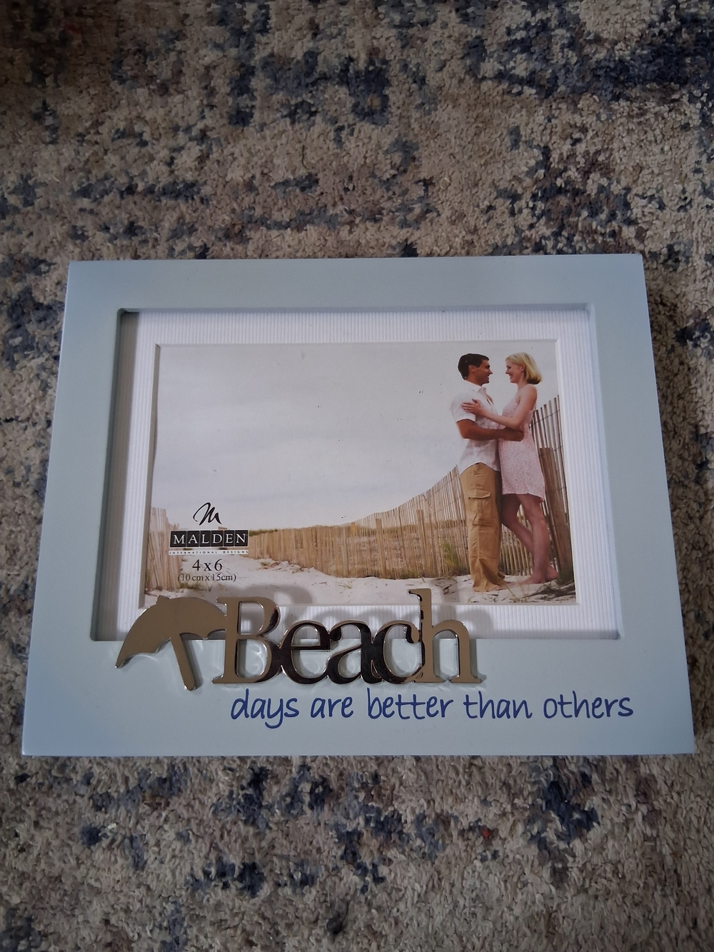 Malden Light Blue "Beach" Picture Frame